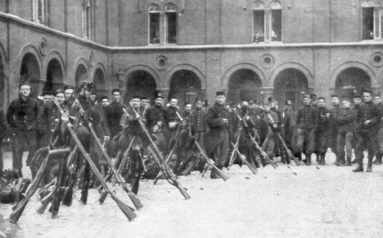 9. sekaprikaatin belgialaiset sotilaat, Liegen taistelu, Belgia, 5.-16. elokuuta 1914 tekijältä Unbekannt