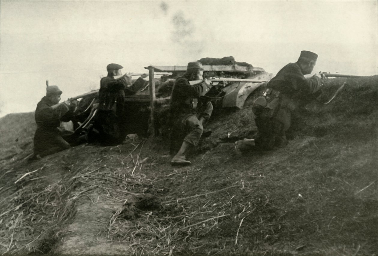 Belgialaiset pitävät jokea Termondessa, 1919. tekijältä Unbekannt