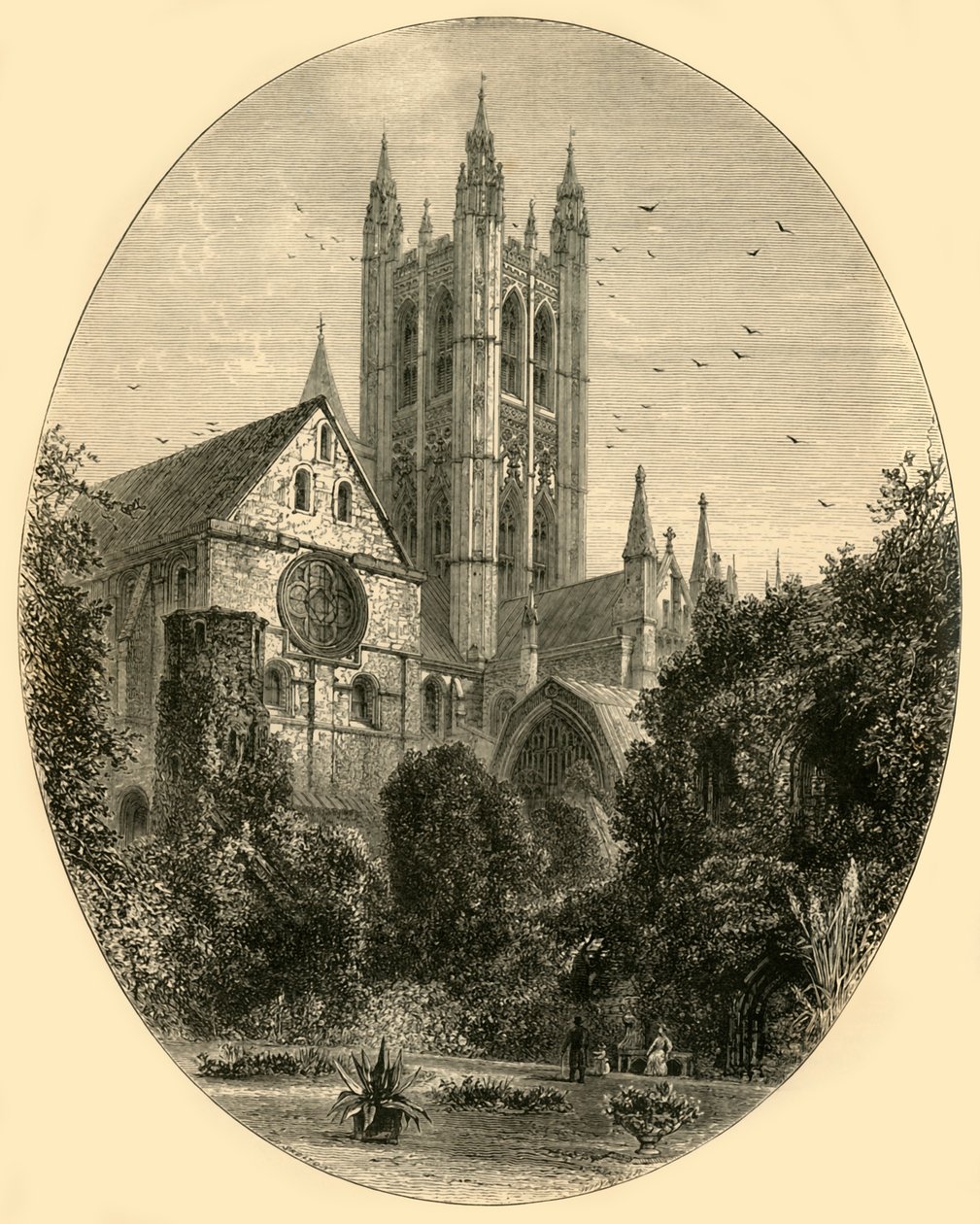 Bell Harry Tower, Canterburyn katedraali, 1890. tekijältä Unbekannt