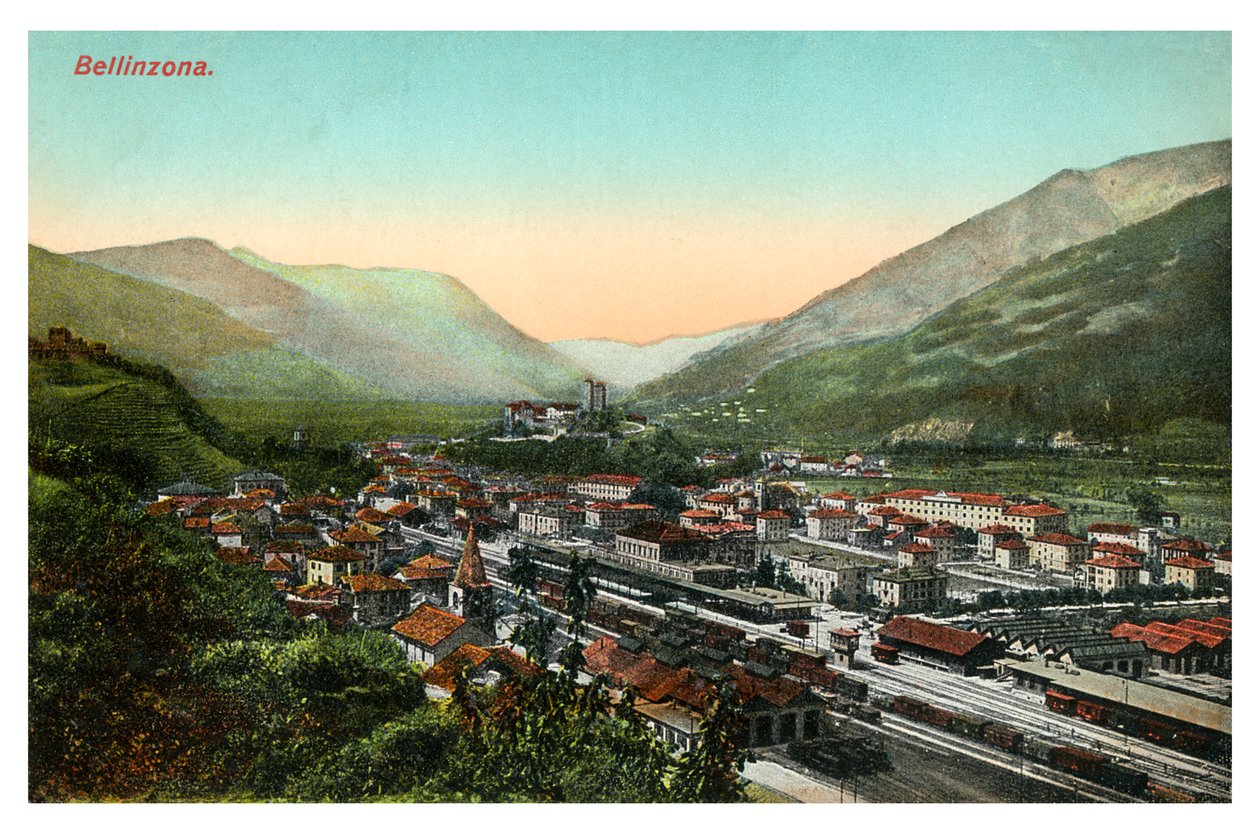 Bellinzona, Sveitsi, 1900-luvun alku tekijältä Unbekannt