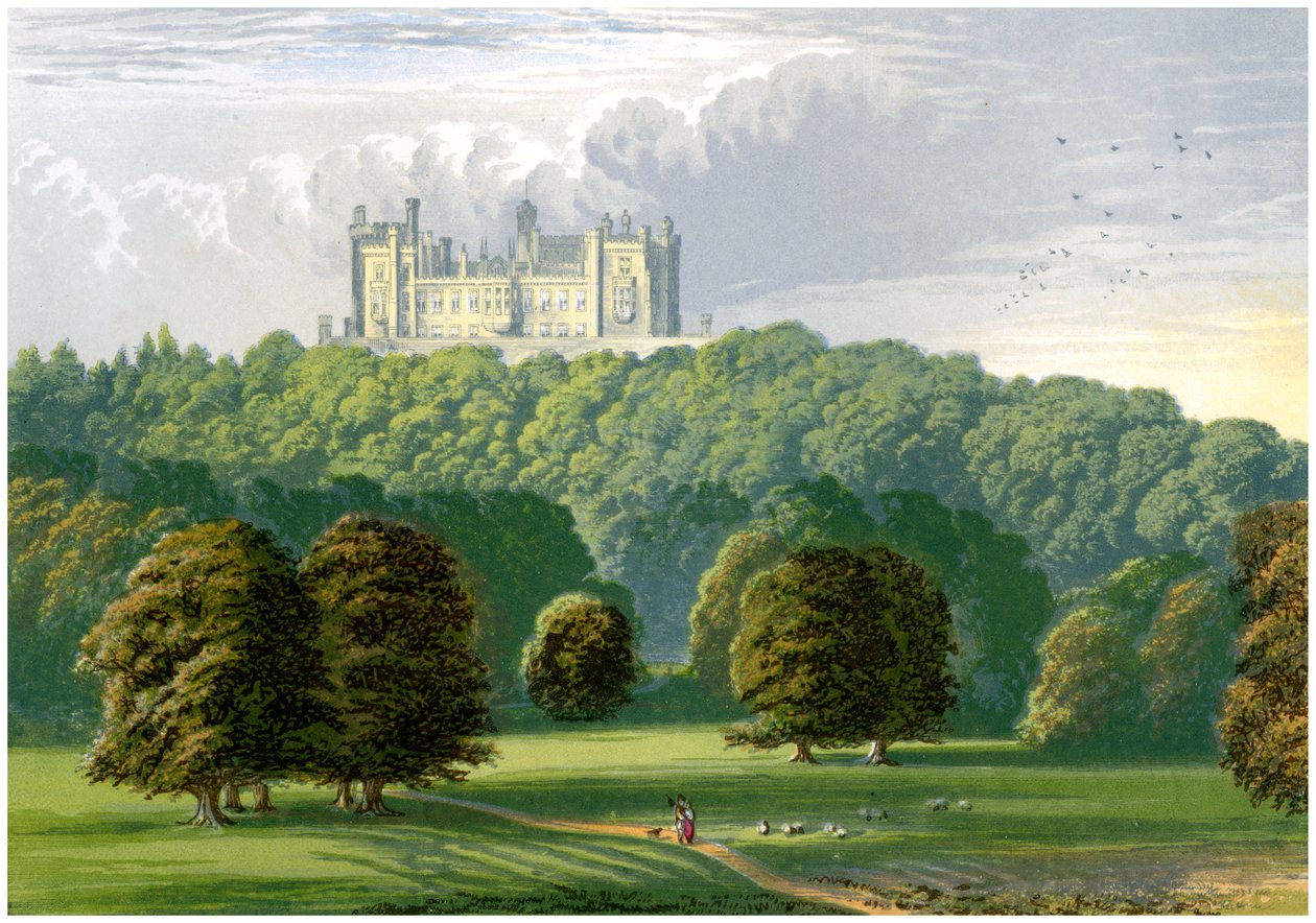 Belvoirin linna, Leicestershire, Rutlandin herttuan koti, vuodelta 1880 tekijältä Unbekannt
