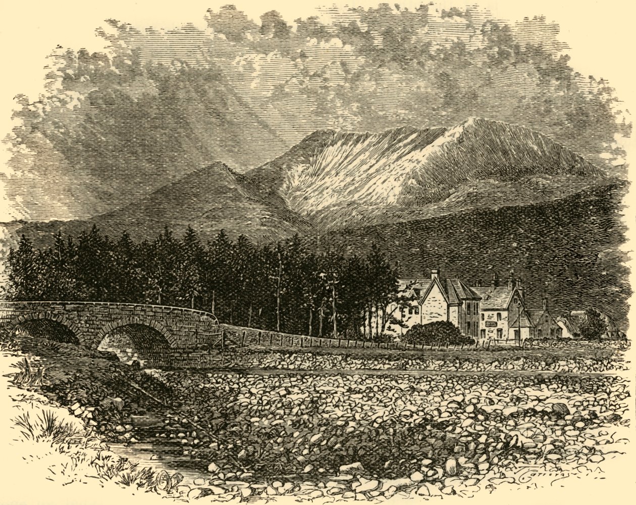 Ben Bay ja Kinlochewe Hotel, 1898. tekijältä Unbekannt