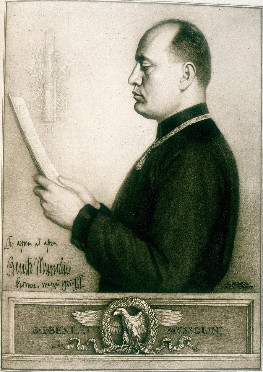 Benito Mussolini, 1925 tekijältä Unbekannt
