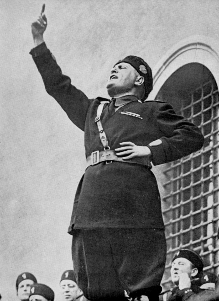 Benito Mussolini, Italian fasistinen diktaattori, 1930-luku tekijältä Unbekannt