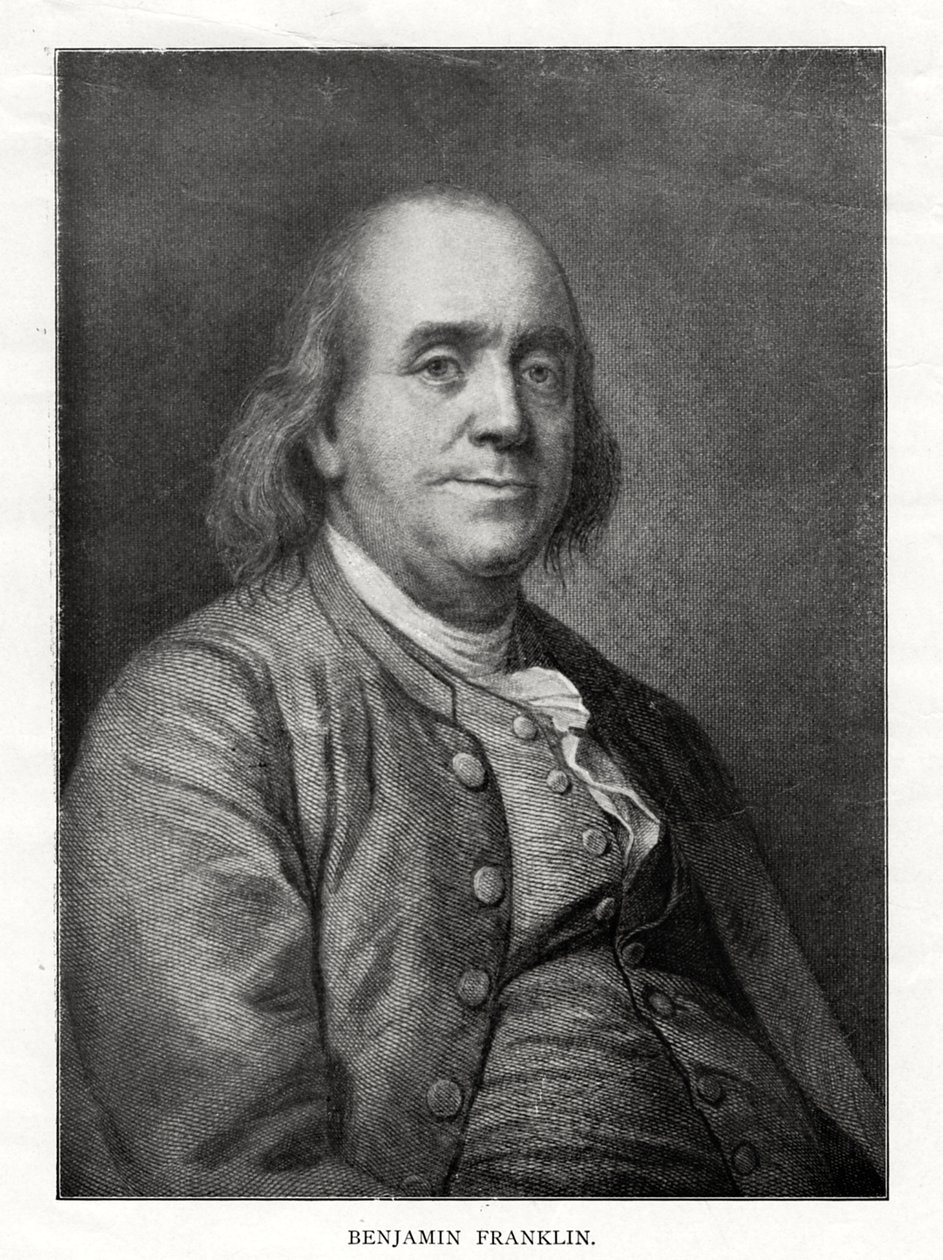 Benjamin Franklin, amerikkalainen valtiomies, kirjailija ja tiedemies, 1900-luku tekijältä Unbekannt