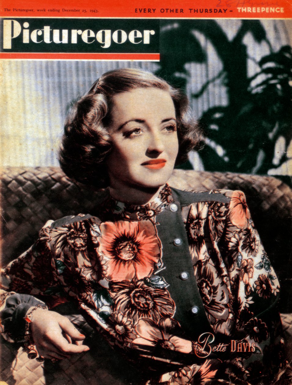 Bette Davis 1908-1989, yhdysvaltalainen näyttelijä, 1943 tekijältä Unbekannt