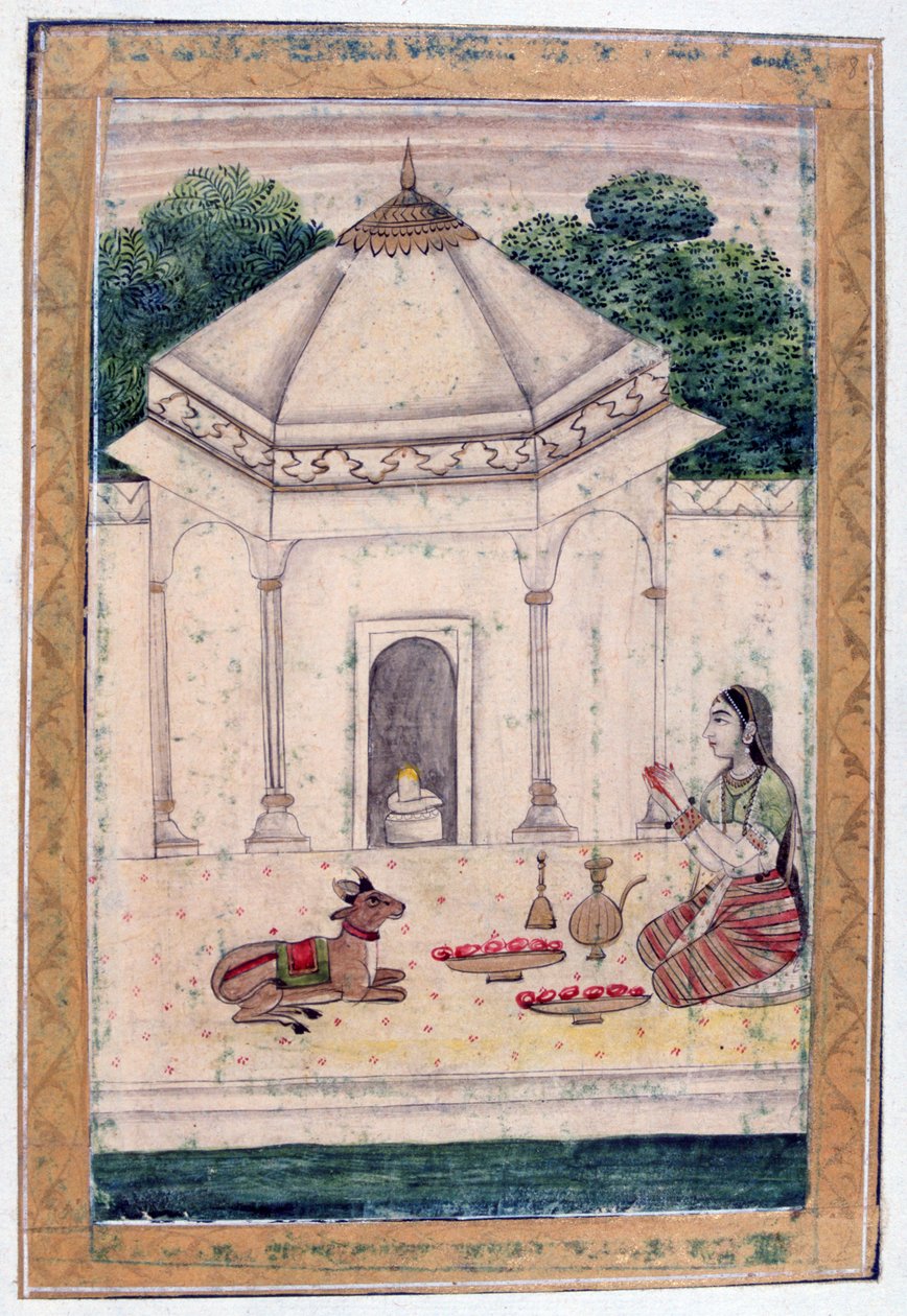 Bhairavi Ragini, Ragamala-albumi, Rajasthanin koulu, 1800-luku tekijältä Unbekannt