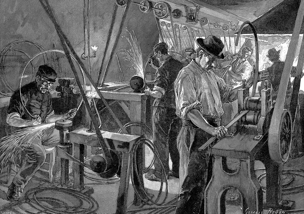 Polkupyörien valmistus, Ranska, 1896 tekijältä Unbekannt