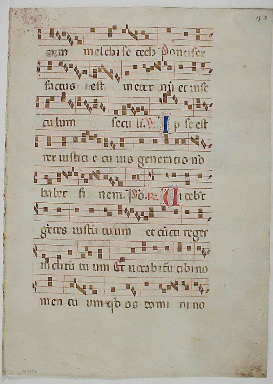 Bifolium antifonaarista, italialainen, 1300-luku. tekijältä Unbekannt