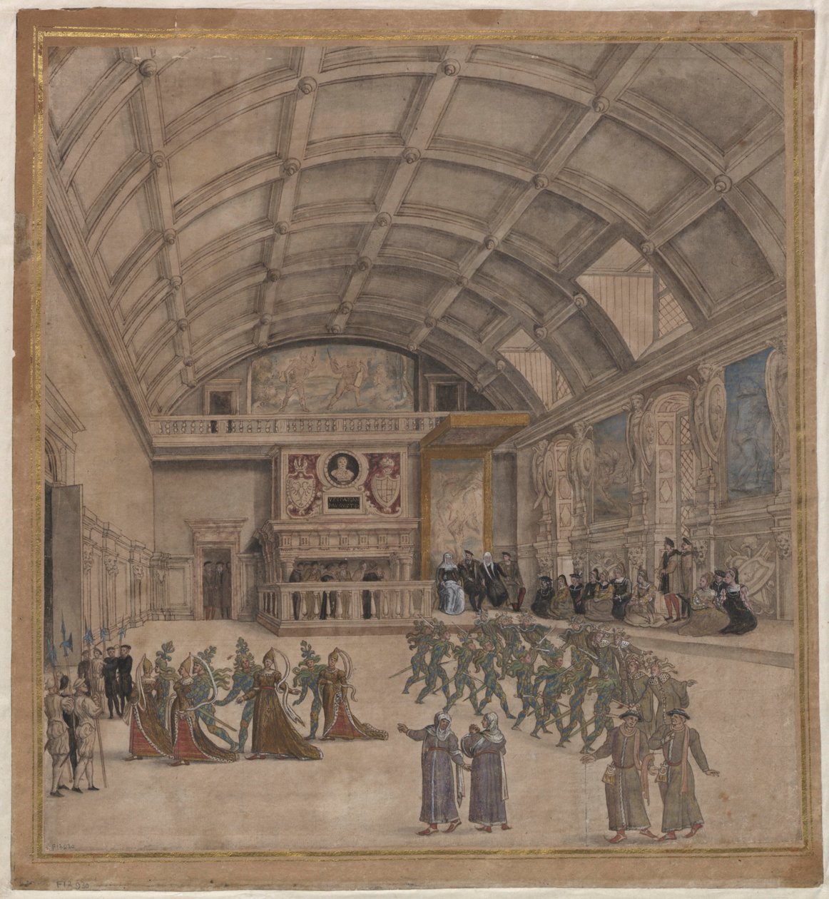 Binchen palatsi juhlien aikana elokuussa 1549, 1549. tekijältä Unbekannt