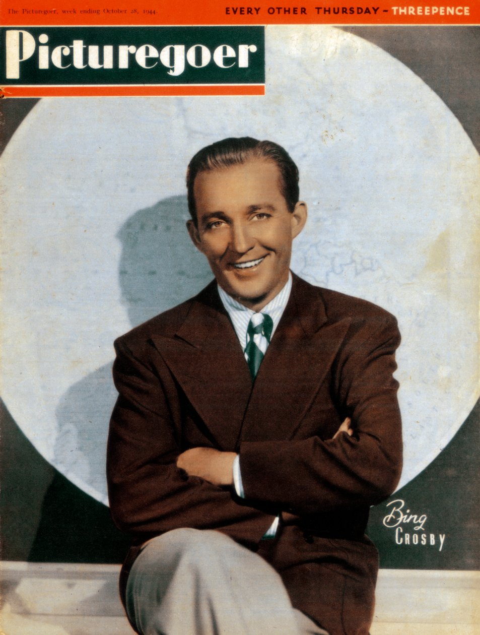 Bing Crosby 1903-1977, yhdysvaltalainen laulaja ja näyttelijä, 1944 tekijältä Unbekannt