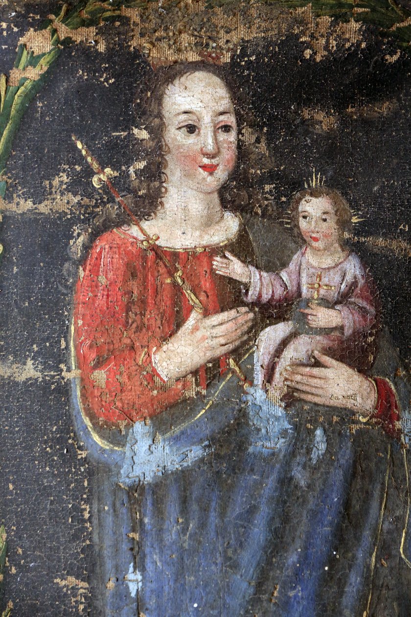 Bionnassay barokkikappeli. Neitsyt Maria ja Jeesus. Ranska tekijältä Unbekannt
