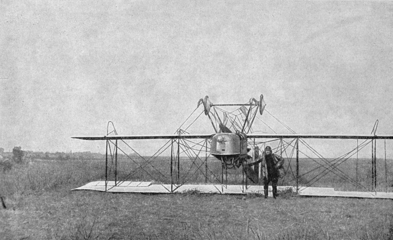 Biplane putosi pellolle, ensimmäinen maailmansota, Ranska, 1915 tekijältä Unbekannt