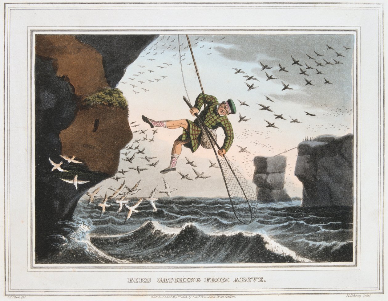Lintupyynti ylhäältä, Shetlandinsaaret, 1813 tekijältä Unbekannt