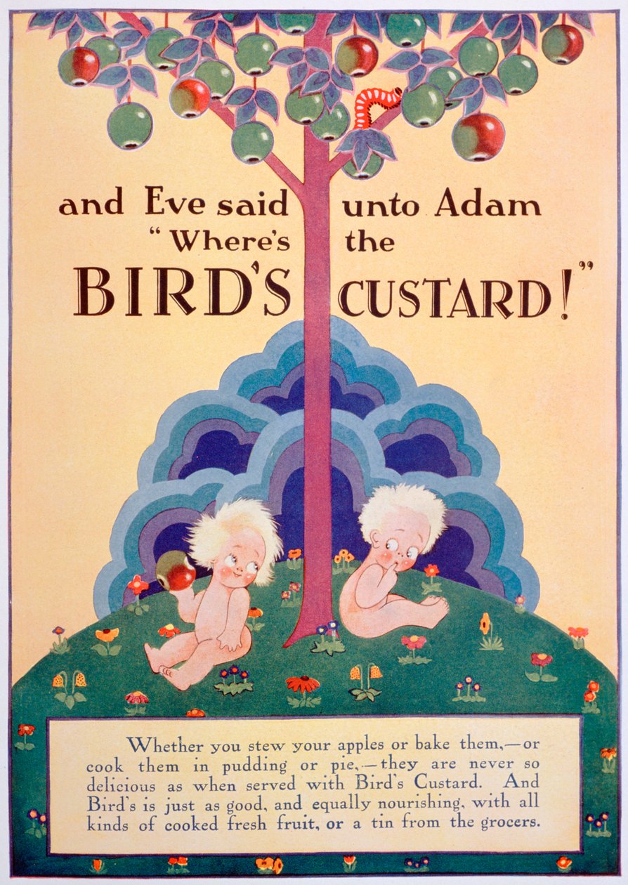 Birds Custard -mainos, 1928 tekijältä Unbekannt