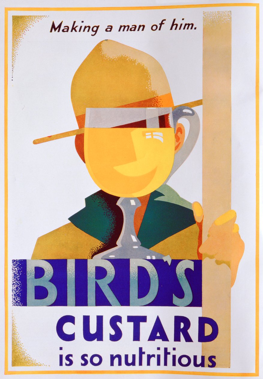 Birds Custard -mainos, 1930 tekijältä Unbekannt