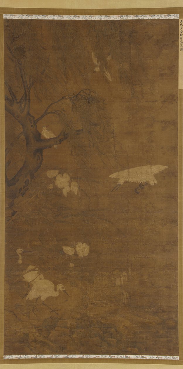 Linnut, pajupuu ja kukat, Ming-dynastia, 1400-1500-luku. tekijältä Unbekannt