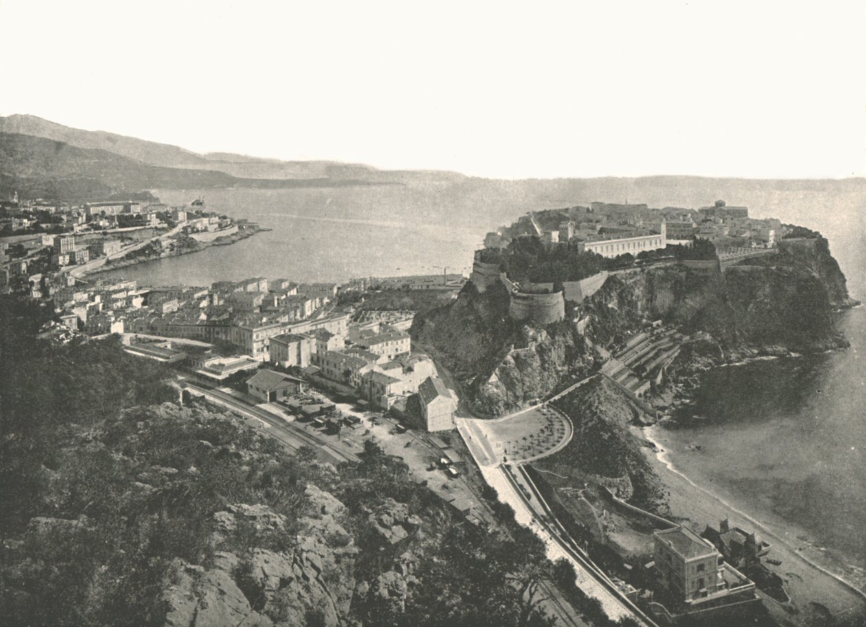 Lintuperspektiivi, Monte Carlo, Monaco, 1895. tekijältä Unbekannt