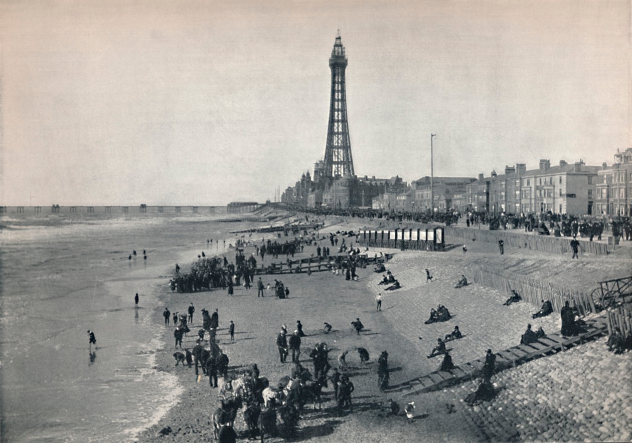 Blackpool - Näkymä edestä, näyttää torni, 1895 tekijältä Unbekannt