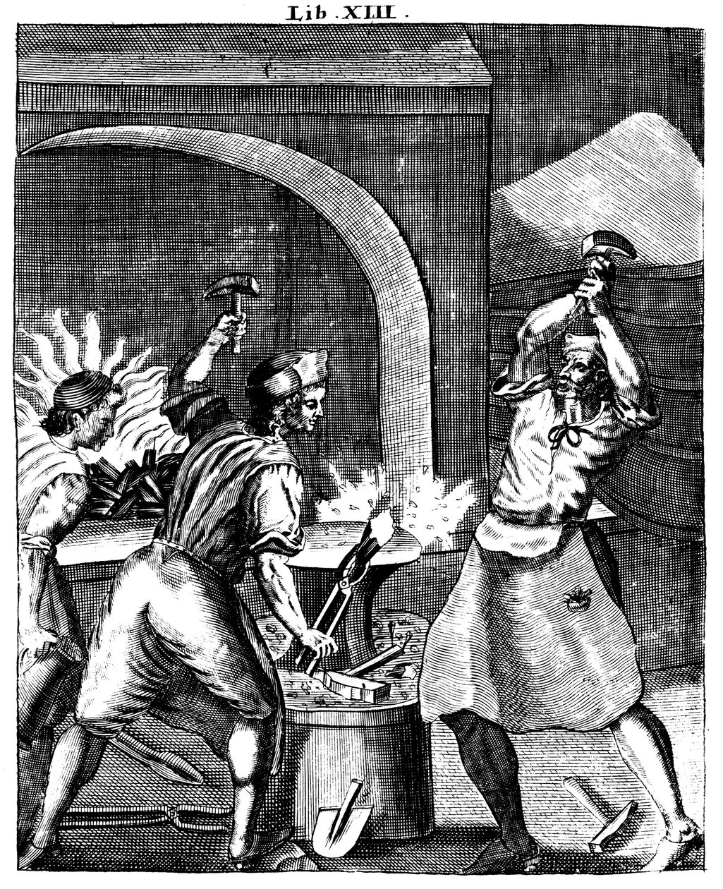 Sepät työssä, 1715 tekijältä Unbekannt