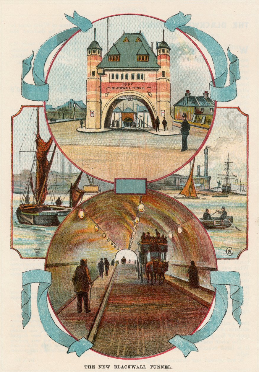 Blackwall Tunnel, Lontoo, c1900 tekijältä Unbekannt