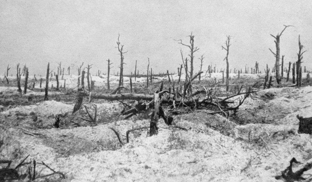 Räjäytetyt kannot, Mesnil, Champagne, Ranska, Ensimmäinen maailmansota, 1915 tekijältä Unbekannt