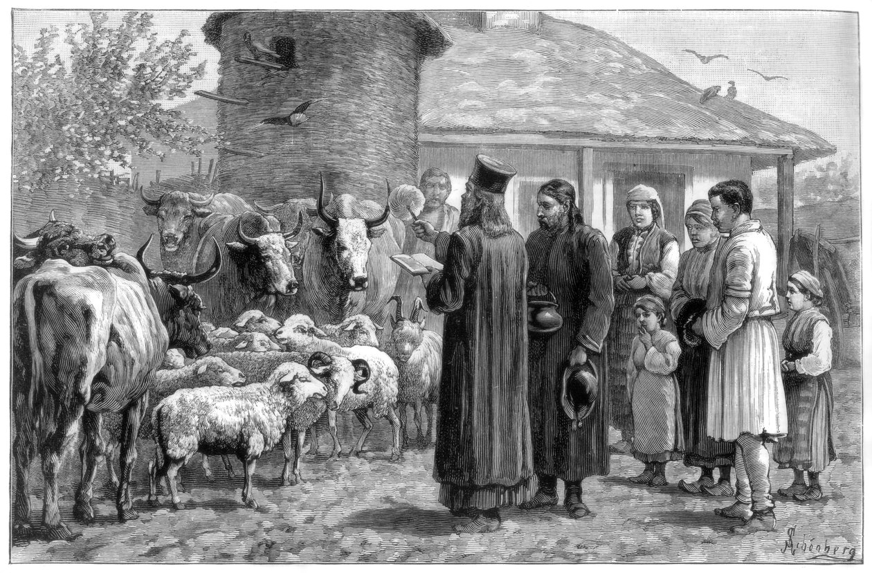 Kotieläinten siunaus, Bulgaria, 1887 tekijältä Unbekannt