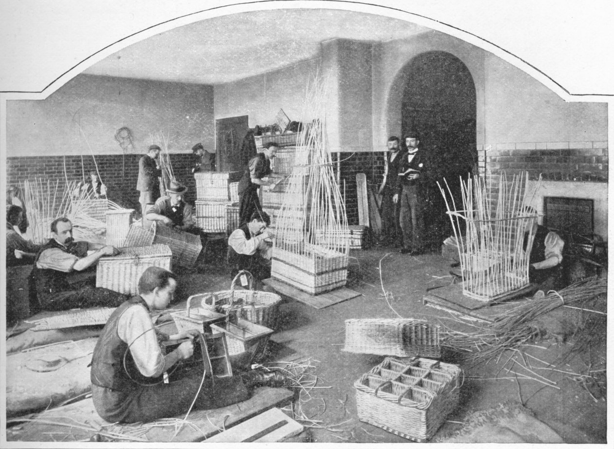 Sokeat korintekijät työssä, Tottenham Court Road, Lontoo, c1901 1903 tekijältä Unbekannt