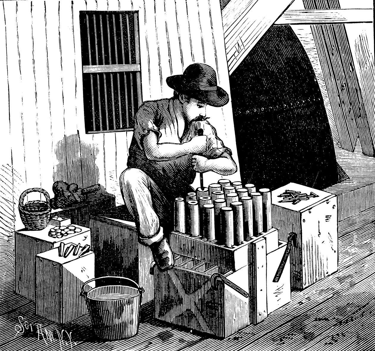Blawing up Flood Rock, 1885 tekijältä Unbekannt