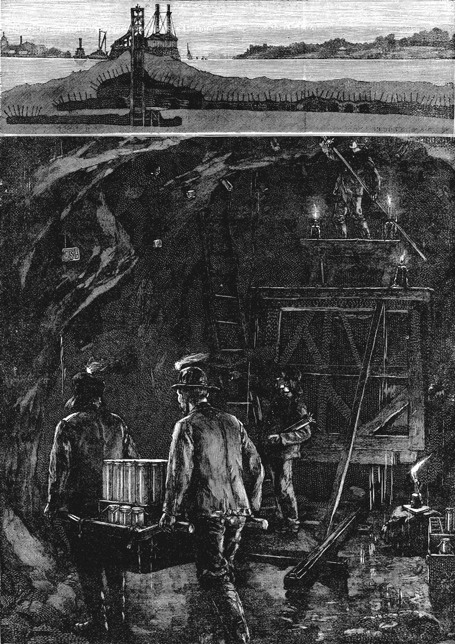 Blawing up Flood Rock, 1885, 1886 tekijältä Unbekannt