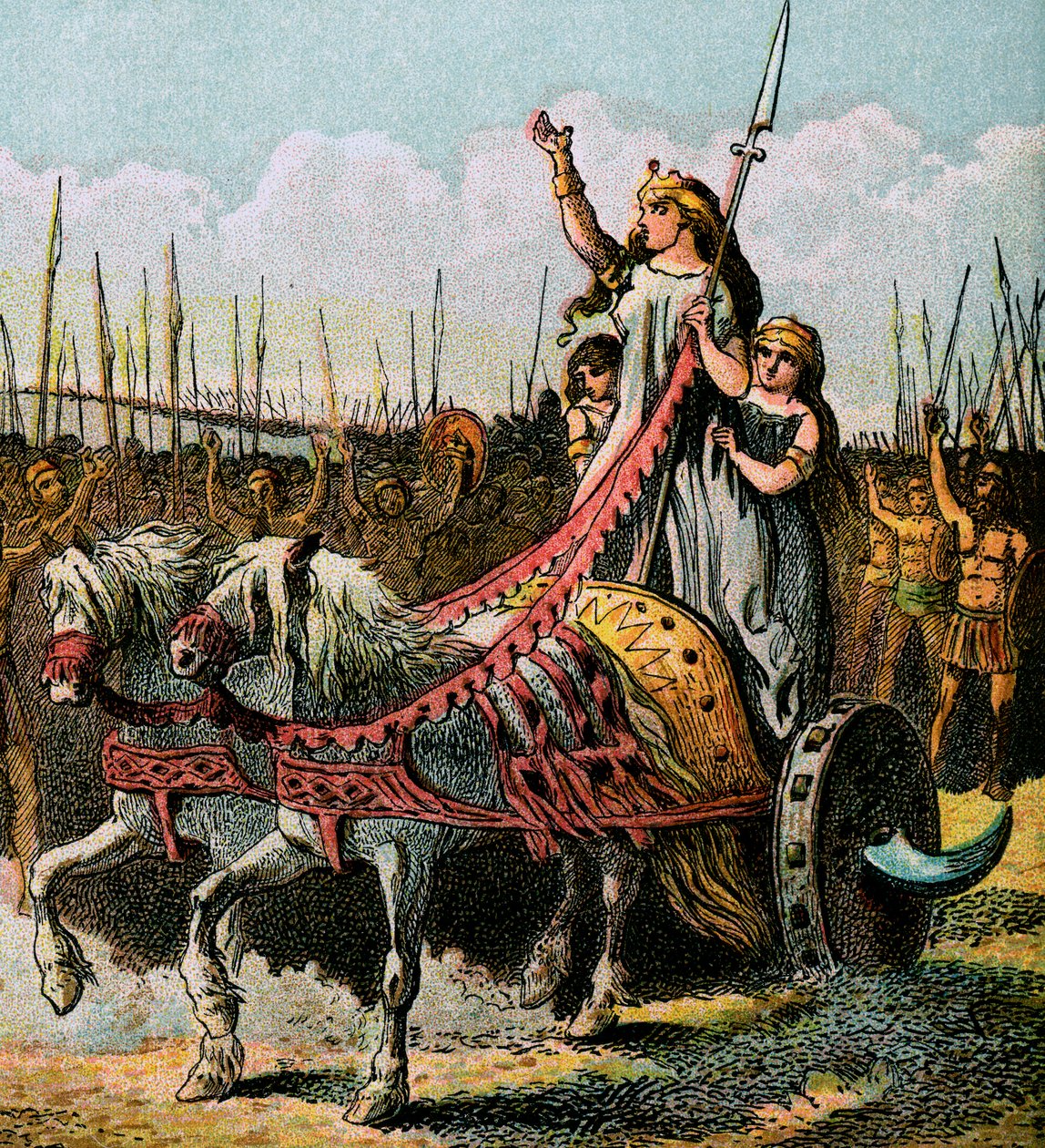 Boadicea ja hänen armeijansa, c1850 tekijältä Unbekannt