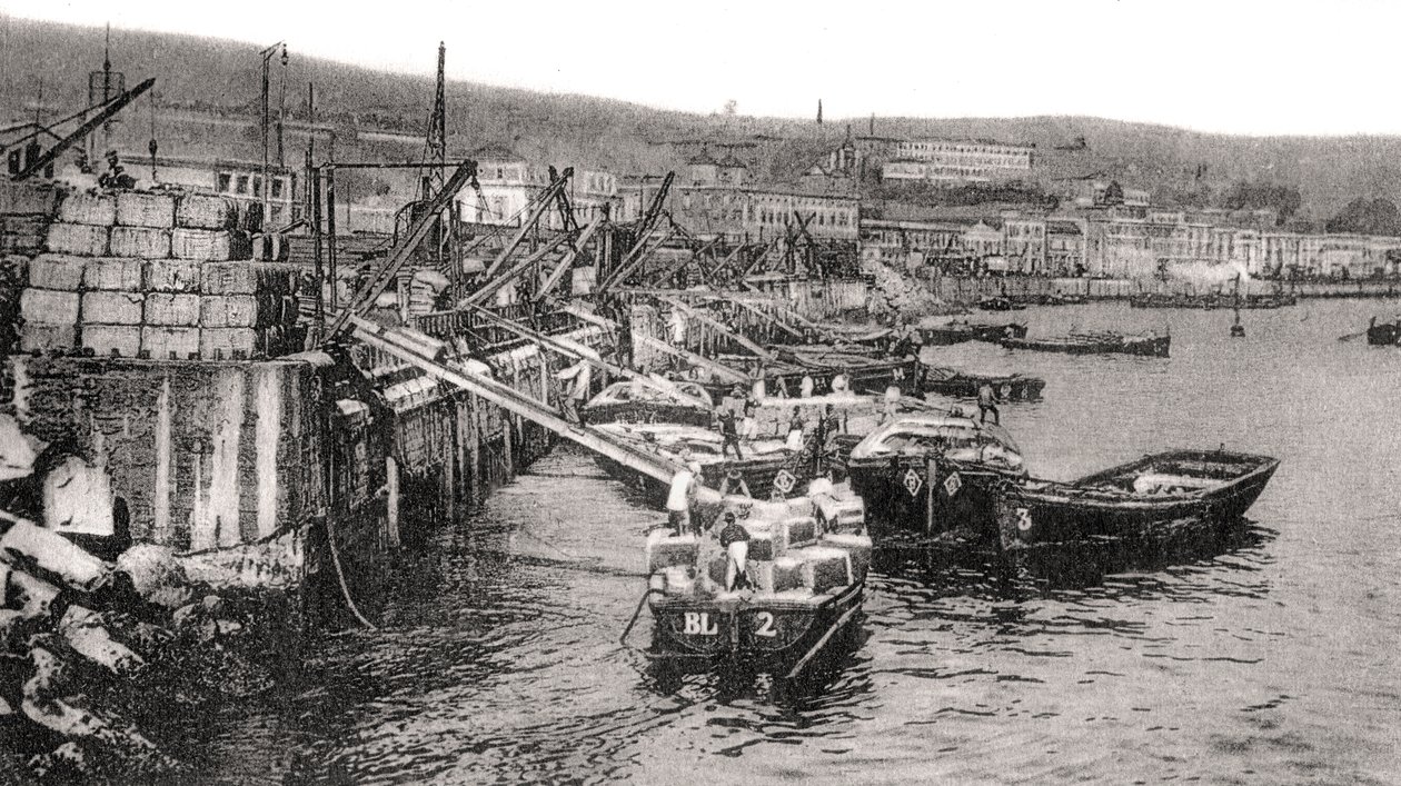 Veneitä Malecon-joella, Valparaiso, Chile, 1900-luku tekijältä Unbekannt