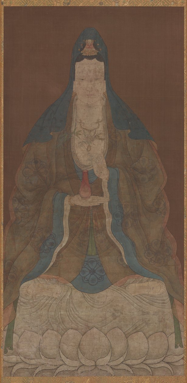 Bodhisattva Avalokiteshvara Guanyin maljakolla ja pajunoksalla, Ming-dynastia, 1368-1644. tekijältä Unbekannt