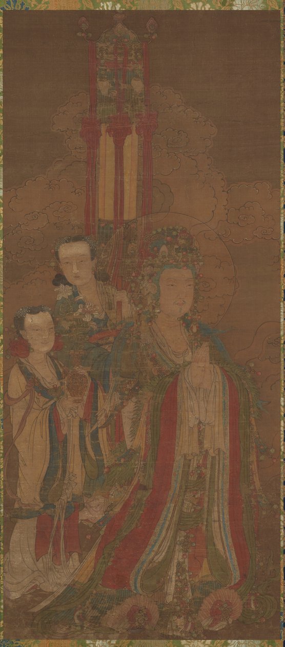 Bodhisattva i assistents, segle XIV. finlandès tekijältä Unbekannt