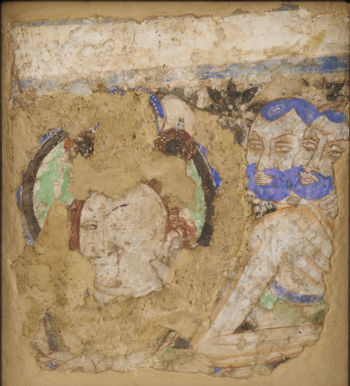Bodhisattvat ja munkit, luolasta 224, 4.-6. vuosisadalla. tekijältä Unbekannt