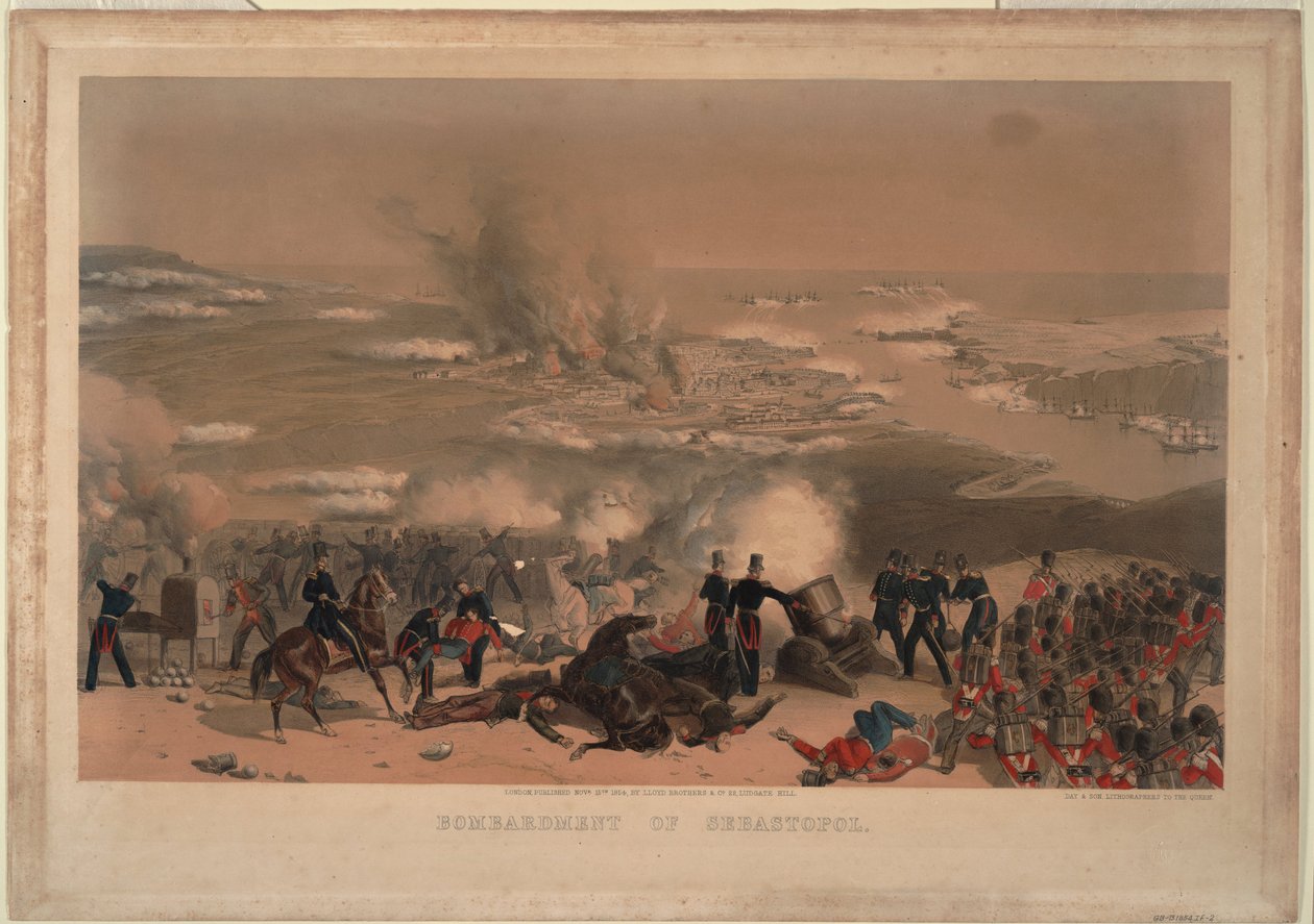 Sevastopolin pommitukset 1854 tekijältä Unbekannt