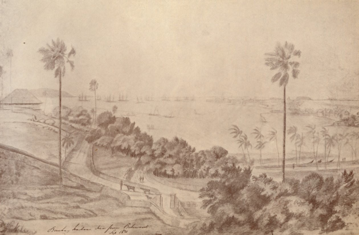 Bombay Harbor - nähty Belmontista, syyskuu 1821, 1936. tekijältä Unbekannt