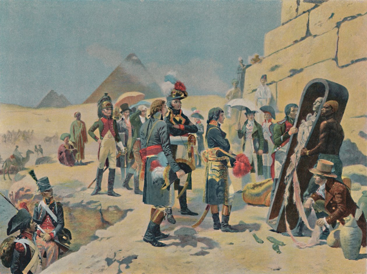 Bonaparte Savantien kanssa Egyptissä, c1801, 1896. tekijältä Unbekannt