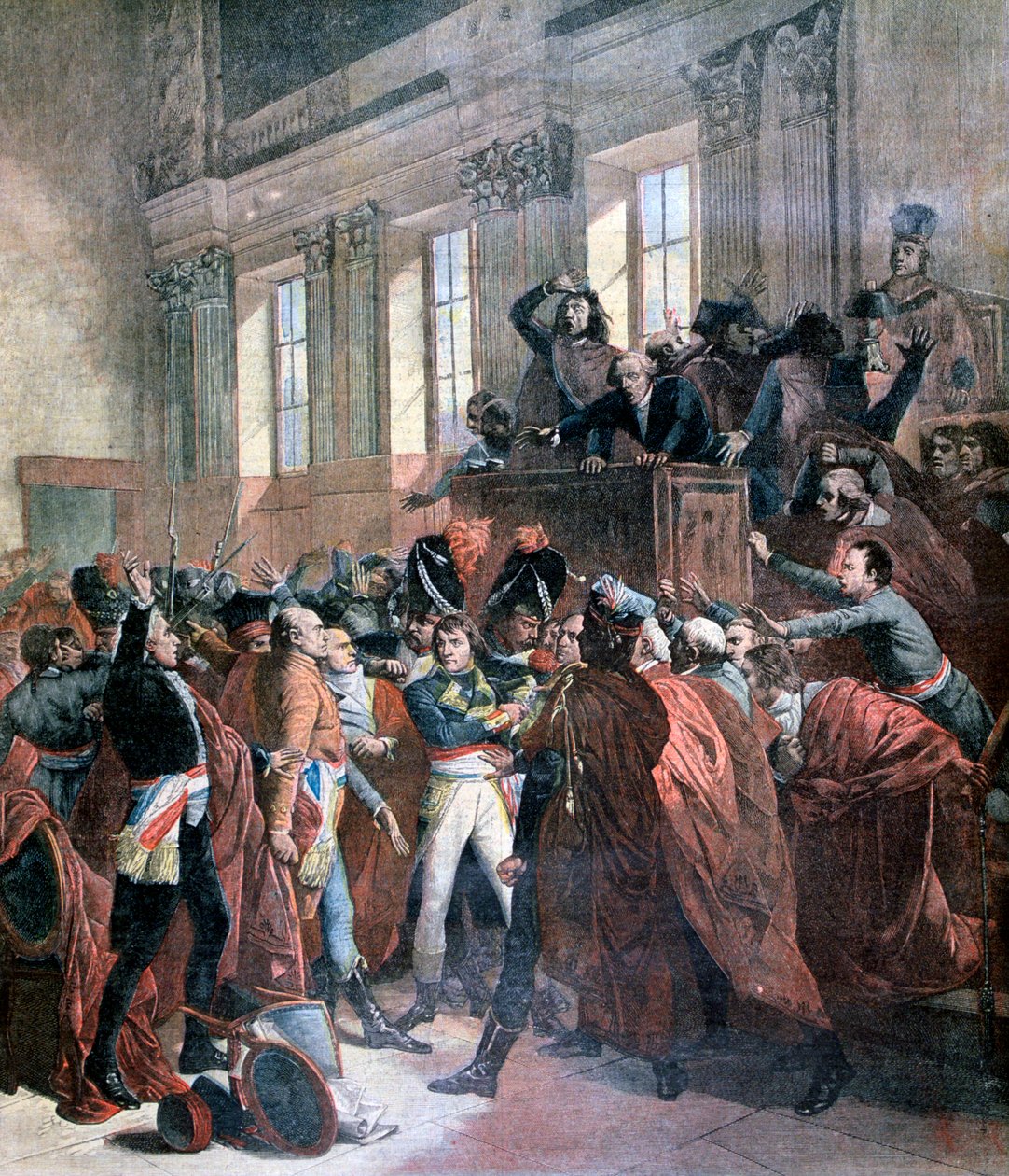 Bonaparte ja viidensadan neuvosto St Cloudissa, 10. marraskuuta 1799, 1893 tekijältä Unbekannt