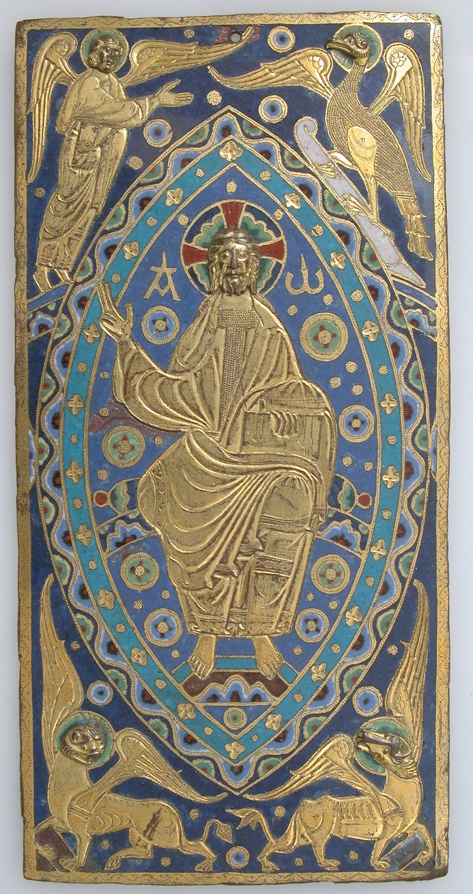 Kirja-kansi Plaque with Christ in Majesty, ranska, n. 1200. tekijältä Unbekannt