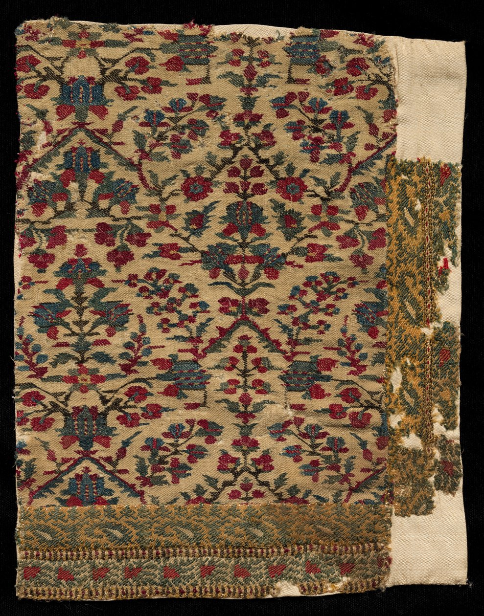 Reunusfragmentti huivista, 1700-luvun loppu - 1800-luvun alku. tekijältä Unbekannt