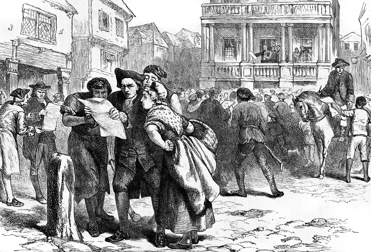 Bostonilaiset lukemassa postimerkkilakia, 1765 c1880 tekijältä Unbekannt