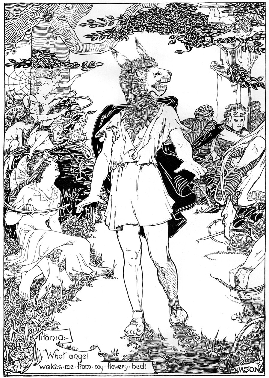 Alakohtaus William Shakespearen Kesäyön unelmasta, 1898 tekijältä Unbekannt