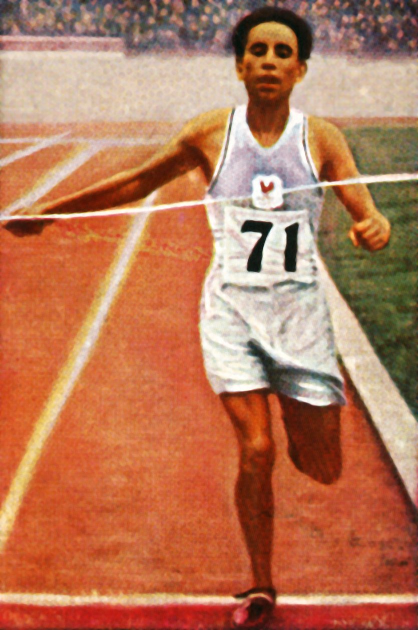 Boughera El Ouafi voitti maratonin Ranskalle 1928. tekijältä Unbekannt