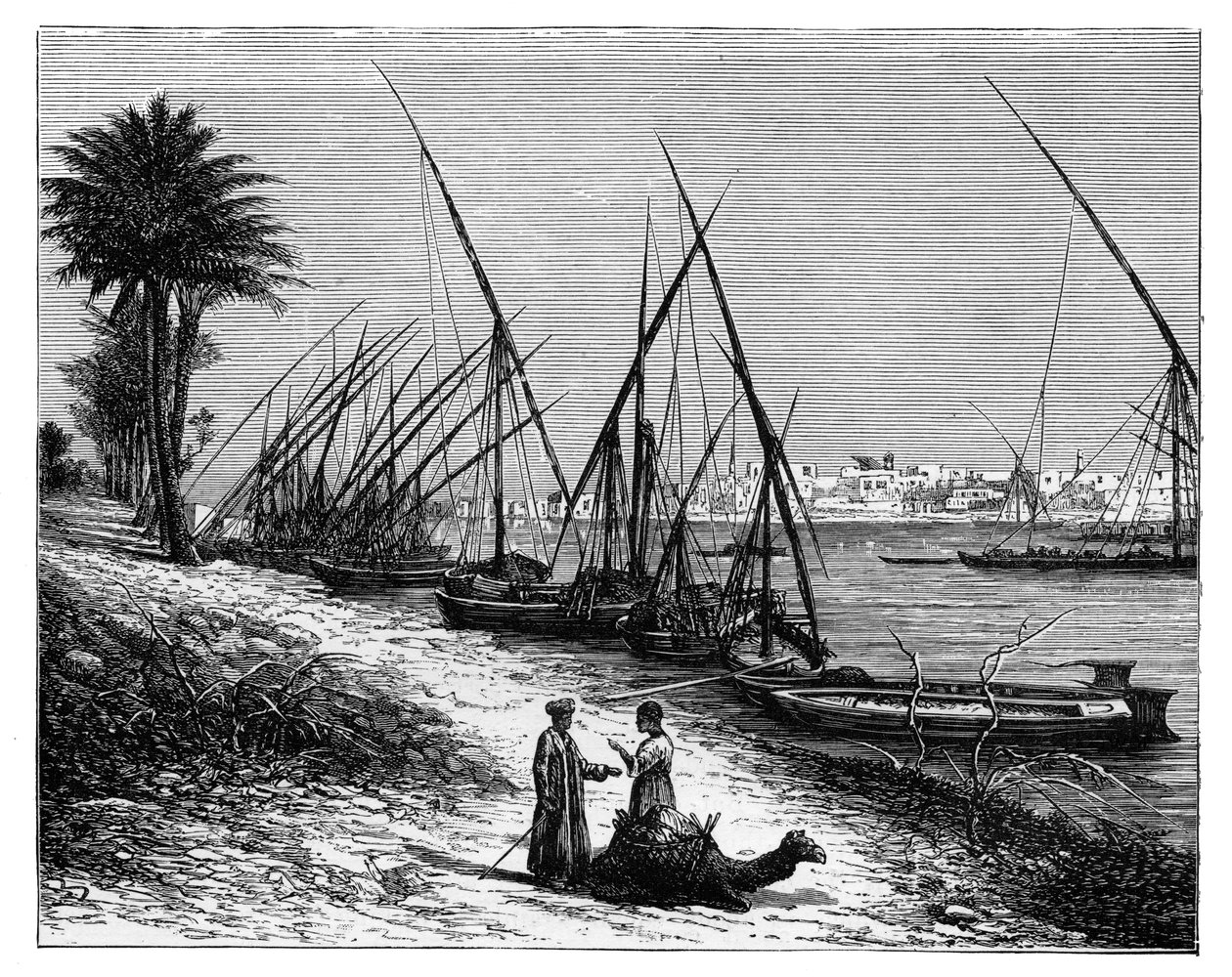 Boulak Niilillä, Kairo, Egypti, c1890 tekijältä Unbekannt