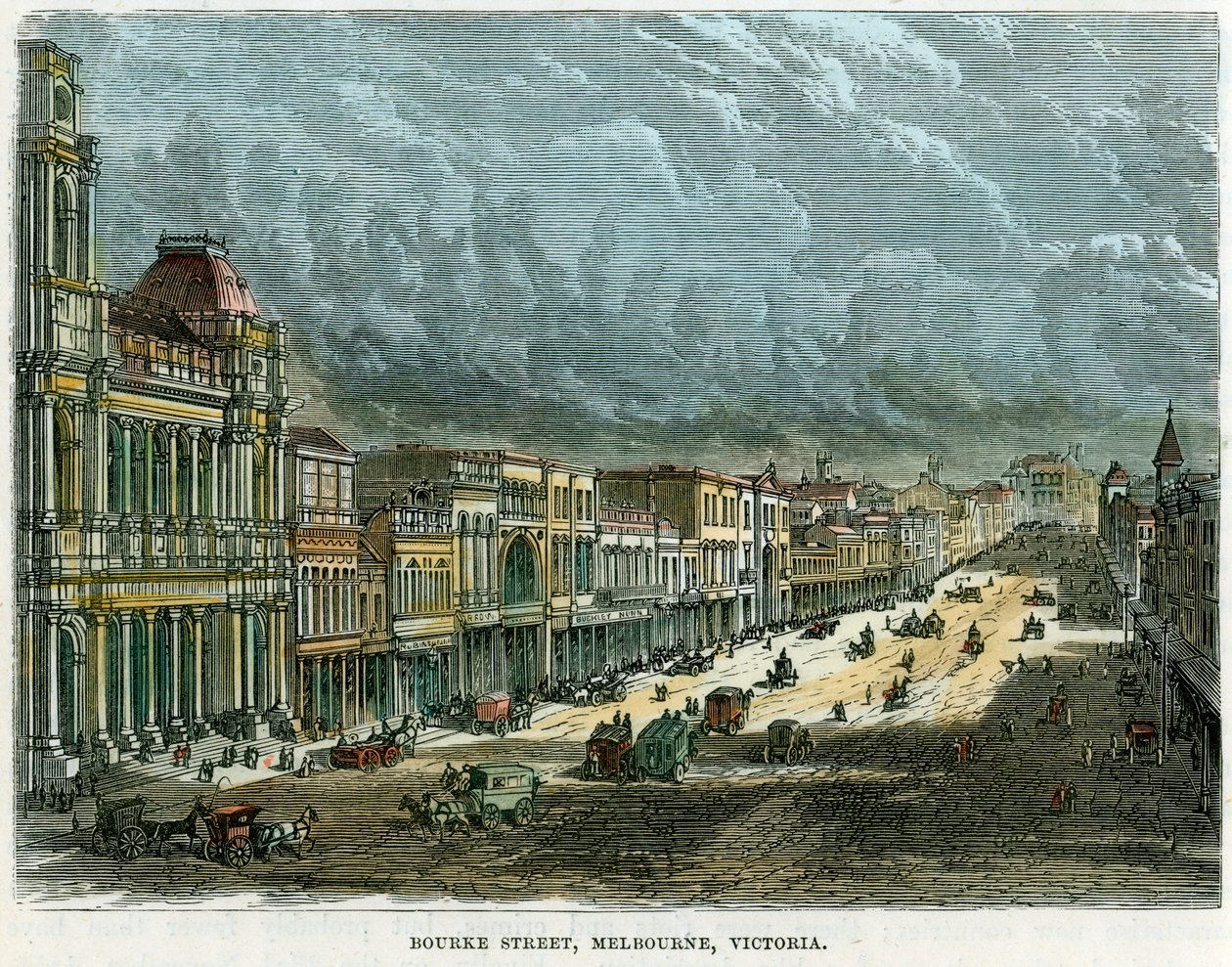 Bourke Street, Melbourne, Victoria, Australia, 1880 tekijältä Unbekannt