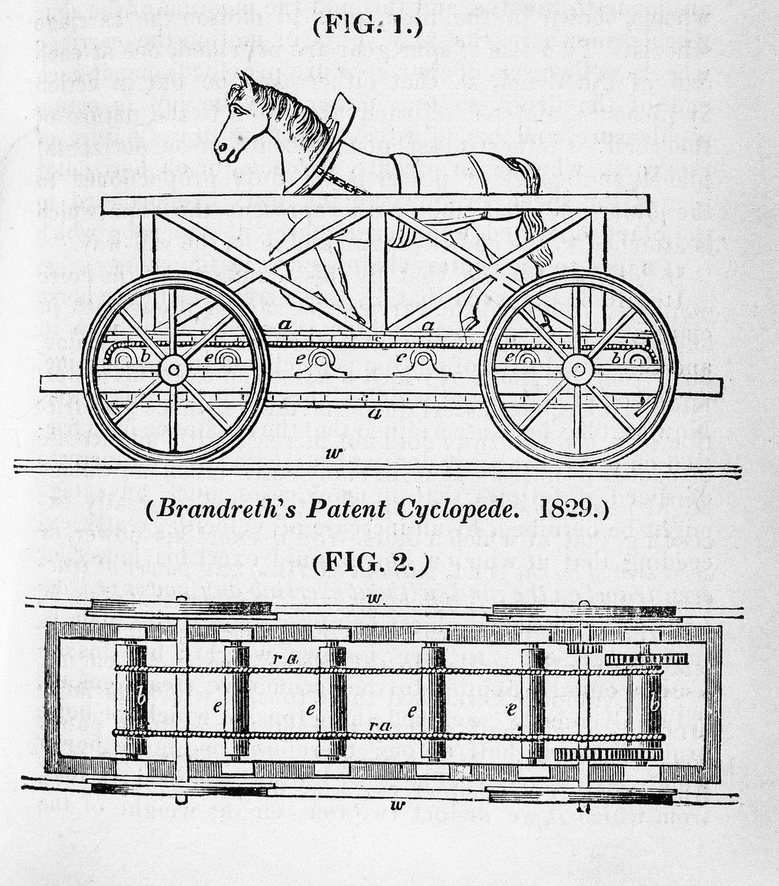 Brandrethsin hevosveturi Kyklopedi, 1829 tekijältä Unbekannt