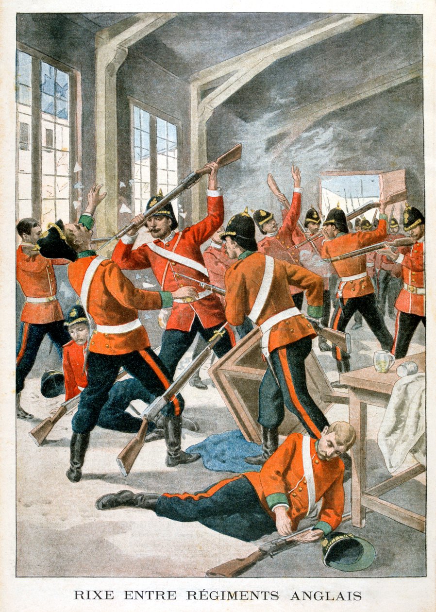 Brittiarmeijan rykmenttien välinen tappelu, 1901 tekijältä Unbekannt