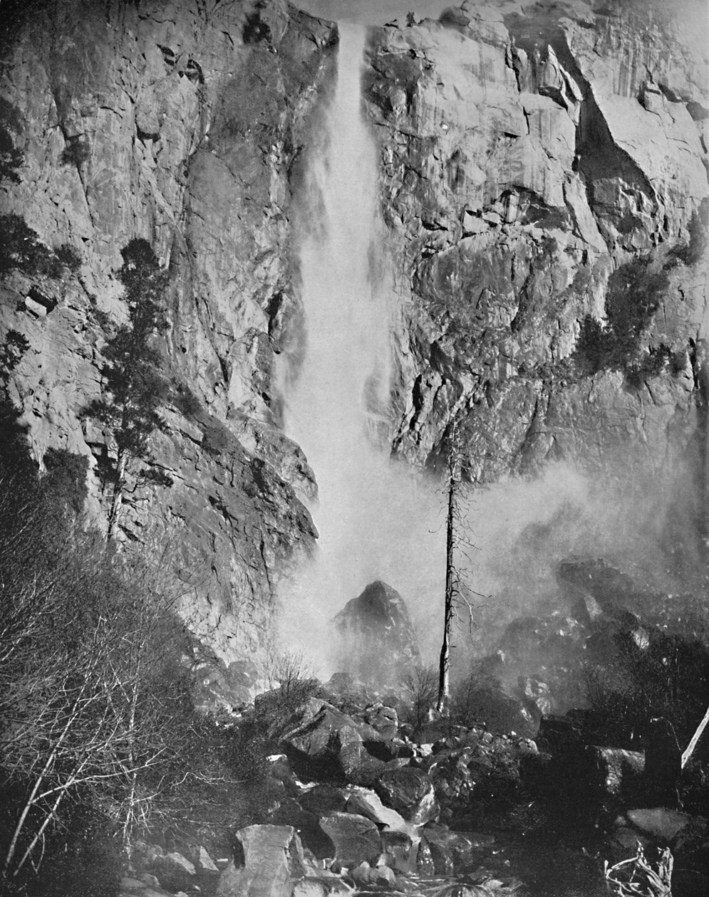 Bridal Veil Fall, Yosemite, Kalifornia, n. 1897. tekijältä Unbekannt