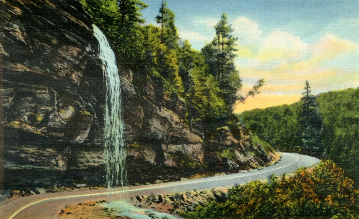 Bridal Veil Falls, Länsi-Pohjois-Carolina, 1942. tekijältä Unbekannt